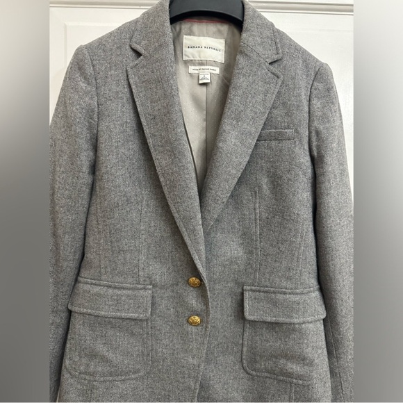 Banana Republic Charcoal Herringbone Wool Blazer - Picture 3 of 16